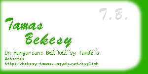 tamas bekesy business card